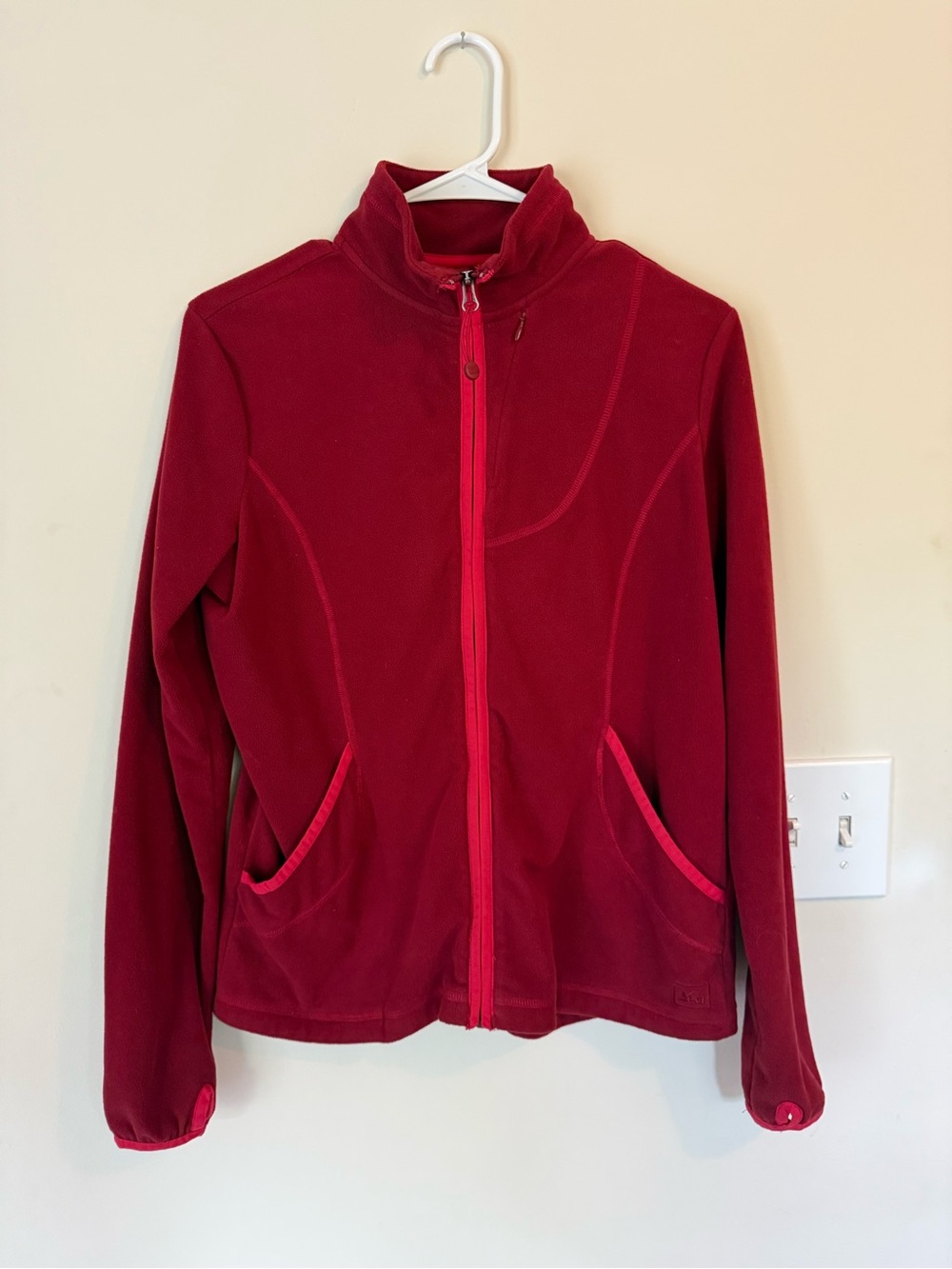 REI Women's Red Zip-Up Fleece Pullover